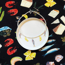 Load image into Gallery viewer, Pearly Girl Tinned Sardine Necklace (with LEMONS!)
